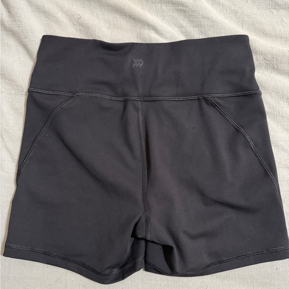 All in Motion Black Bike Shorts Moisture-Wicking Performance